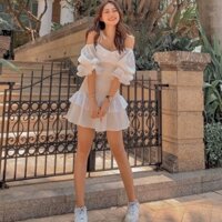 Đầm rớt vai kiểu thời trang