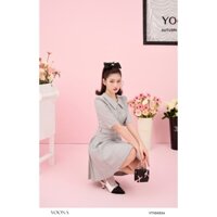 Đầm sơ mi kẻ caro dáng ngắn chữ A YOONA - YT10X024