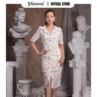 Đầm Sơ Mi Strawberry Clump Dáng Suông Maxivic M012308 - Size S