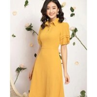 Đầm Sơ Mi Tay Phồng Gumac MS12065