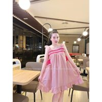 Đầm sọc cánh tiên viền đỏ form babydoll , Váy kẻ caro basic cánh tiên🌈🌈🌈Gb alohashop91