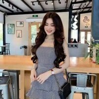 Đầm sọc caro 2 dây