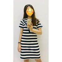 Đầm sọc cổ bèo hiệu MIU