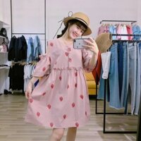 Đầm suông babydoll khoét vai cực dễ thương luôn