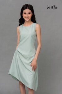 Đầm Suông Cổ Tròn Nhún Eo Maxivic, La Mộc - LM82117 - M