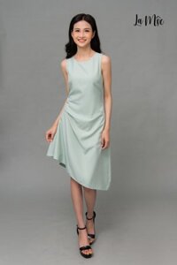 Đầm Suông Cổ Tròn Nhún Eo Maxivic, La Mộc - LM82117 - L