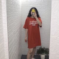 Đầm suông cotton hình thật