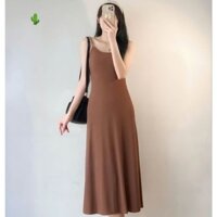 Đầm suông dài chất thun tăm siêu mịn