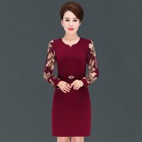 Đầm suông dài tay trung niên Juny