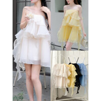 Đầm suông dây tơ bèo tầng siêu xinh tua rua ngọt ngào