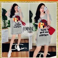 Đầm suông hình thú/ đầm thun suông cao cấp giá rẻ