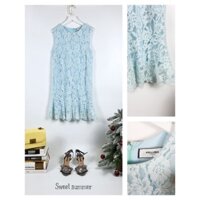 Đầm suông ren màu xanh pastel thương hiệu Kelly Bui