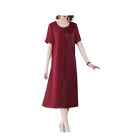 đầm suông trung niên hai lớp cao cấp ( thời trang trung niên anitagreen) L07-621