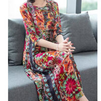 Đầm Suông Trung Niên Lụa Cao Cấp - Đầm Tặng Mẹ KELSEY M191 Thiết Kế Cho Người Trung Niên Size 40 - 85kg