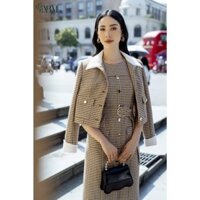 ĐẦM SUÔNG VÀ ÁO KHOÁC CONSTANCE CHẤT LIỆU VẢI TWEED HÀN QUỐC SANG TRỌNG - ABM FASHION - 8935333904621