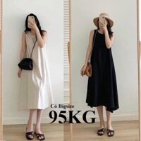 Đầm Suông váy Suông Ba Lỗ, Chất Đũi Cao Cấp, Có Bigsize tới 95KG,  đi tiệc, đi biển, đi chơi, mặc nhà