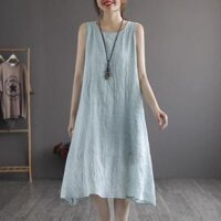 Đầm Suông váy Suông Ba Lỗ, Chất Đũi Cao Cấp, mặc đi tiệc, đi biển, đi chơi, mặc nhà ARCTIC HUNTER AH206 - Xanh - L