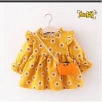 Đầm tay dài - túi bí ngô xinh yêu