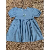 Đầm thêu tay cho bé vải linen bột dễ thương size 1-15 tuổi
