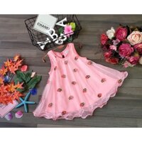 Đầm thêu trái dâu