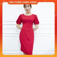 Đầm thiết kế dự tiệc sang chảnh dáng suông vải linen cao cấp - đầm nữ dự tiệc đi làm,đi chơi,dạo phố - AMYRA DA01 dep