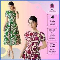 Đầm thiết kế hoa dây in 3d D028- Ladyfashion