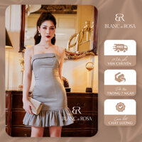 Đầm Thiết Kế Ôm Body Đuôi Cá Hai Dây Cúp Ngực Dự Tiệc Sang Trọng Blanc dé Rosa D13