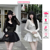 Đầm Thiết Kế Ren Bèo Tiểu Thư Dáng Xòe K5929_CAROTSHOPMALL