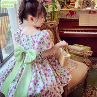 Đầm thiết kế Sofia Candy hoa tím thắt nơ (10-40kg)