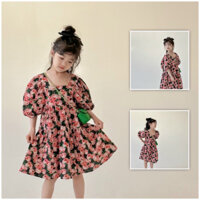 Đầm thô hoa hồng Sofia.Candy cho bé gái 10-40kg (kèm ảnh thật)