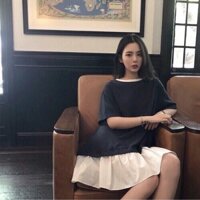 Đầm thun baby doll phối