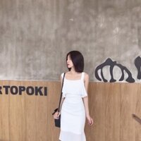 Đầm thun bố phối bèo voan