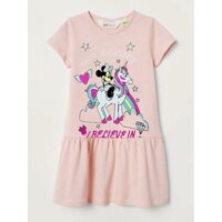 Đầm thun cotton hoạt hình ngựa Pony và mickey