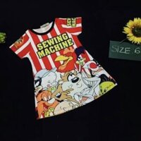 Đầm thun cotton lạnh mềm mát,  Size 10-20kg cho bé gái..................................................................