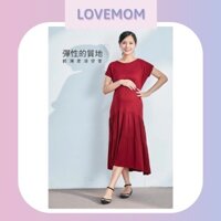 Đầm thun dài tầng tay ngắn - Đầm bầu, đầm bigsize