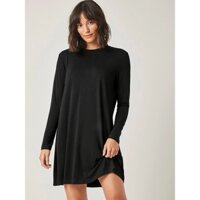 Đầm thun dài tay cho nữ phong cách đường phố tối giản