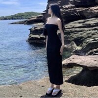 Đầm thun dáng ôm dài cúp ngực/Đầm body sexy váy ôm eo ôm ngực maxi dự tiệc chất thun gân cao cấp -Chuchaclothin