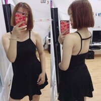 Đầm thun dây lưng chữ H