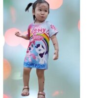 Đầm Thun Lạnh in 3D Bé gái 12kg -46kg