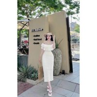 Đầm thun len ren hàng đẹp duyên dáng dễ thương thời trang nữ đẹp Khánh Ngân Store
