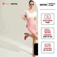 Đầm thun Maybi ôm cutout eo phối dây rút