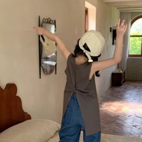 Đầm Thun Mùa Hè Dáng Dài Hở Lưng Phong Cách Cổ Điển Cho Nữ