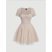 ĐẦM THUN PHỐI VOAN XÒE BỒNG