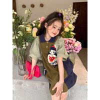 ĐẦM THUN POLO DÁNG CHỮ A HOẠ RIẾT BÉ GÁI