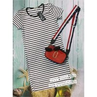 Đầm thun sọc ngang