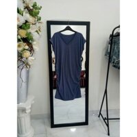 Đầm thun suông cotton cổ tim