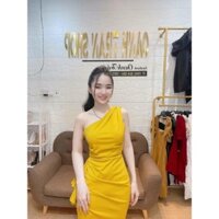 Đầm Thun Umi lệch vai bèo tà xẻ đùi