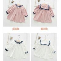 Đầm thủy thủ dài tay cực xinh cho bé