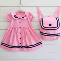 Đầm thủy thủ tặng kèm ba lô cùng màu