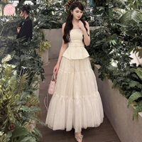 Đầm tiệc cưới sang trọng,váy cúp ngực dáng dài,đầm tiệc sinh nhật cao cấp